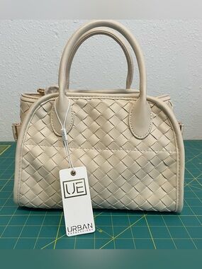 Urban Expressions Cream Woven Mini Satchel
